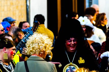 Velez Malaga, İspanya-3 Şubat 2018, karnaval sokaklarda