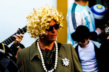 Velez Malaga, İspanya-3 Şubat 2018, karnaval sokaklarda