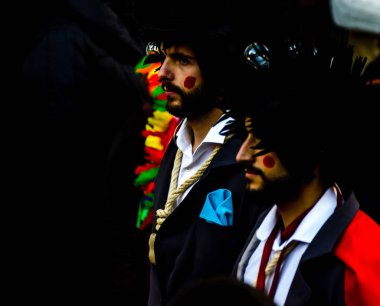 Nerja, İspanya - 10 Şubat 2018, karnaval sokaklarda