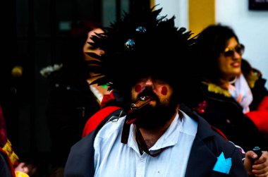 Nerja, İspanya - 10 Şubat 2018, karnaval sokaklarda