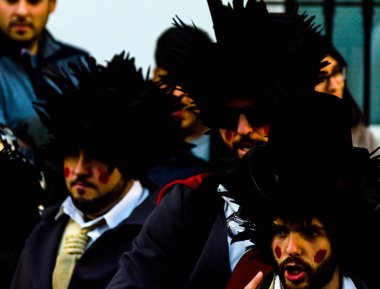 Nerja, İspanya - 10 Şubat 2018, karnaval sokaklarda