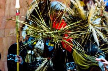 Nerja, İspanya - 10 Şubat 2018, karnaval sokaklarda