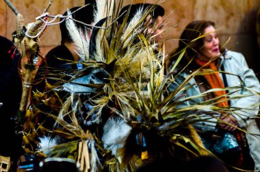 Nerja, İspanya - 10 Şubat 2018, karnaval sokaklarda