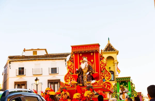 Велез Малага Испания Января 2018 Года Парад Случаю Праздника Богоявления — стоковое фото