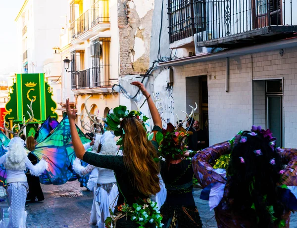 Velez Malaga Spanje Februari 2018 Carnaval Straten — Stockfoto