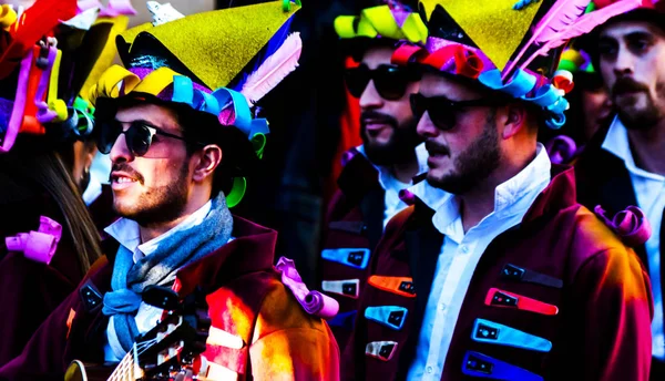 Velez Malaga, İspanya-3 Şubat 2018, karnaval sokaklarda