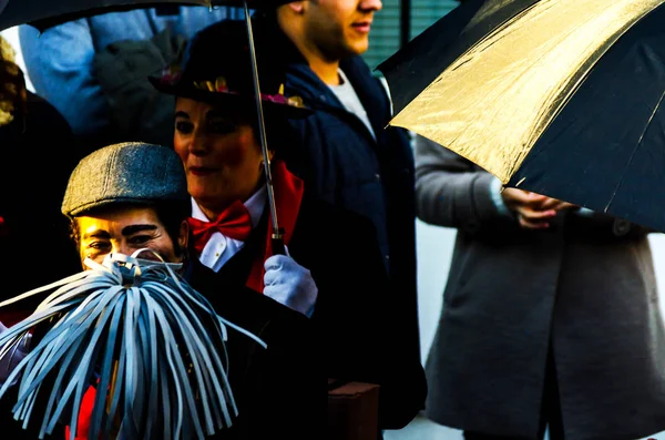 Velez Malaga, İspanya-3 Şubat 2018, karnaval sokaklarda