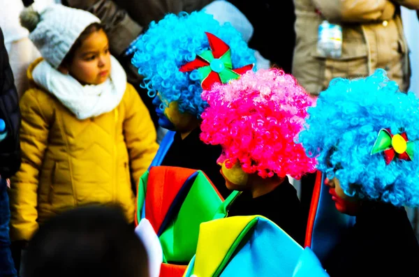 Velez Malaga, İspanya-3 Şubat 2018, karnaval sokaklarda