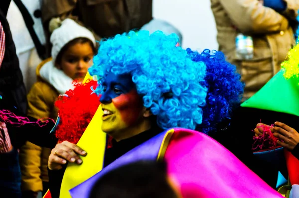 Velez Malaga, İspanya-3 Şubat 2018, karnaval sokaklarda