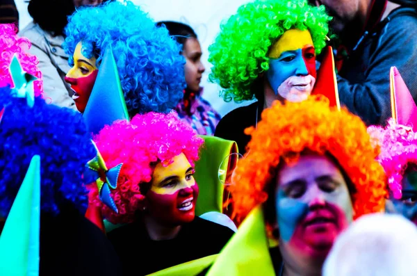 Velez Malaga, İspanya-3 Şubat 2018, karnaval sokaklarda