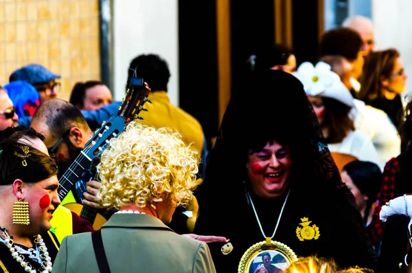 Velez Malaga, İspanya-3 Şubat 2018, karnaval sokaklarda