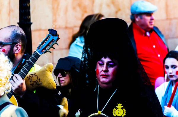 Velez Malaga España Febrero 2018 Carnaval Calle — Foto de Stock