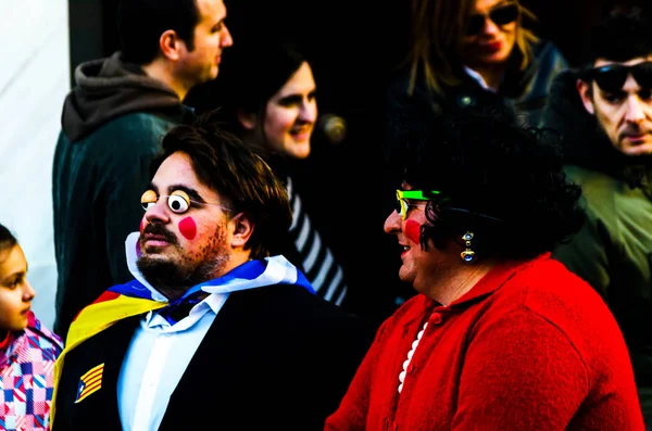 Velez Malaga, İspanya-3 Şubat 2018, karnaval sokaklarda