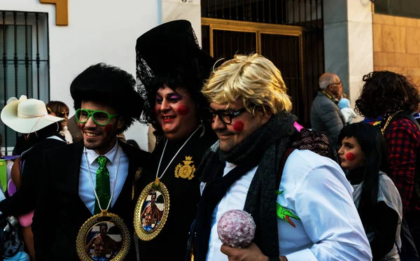Nerja, İspanya - 10 Şubat 2018, karnaval sokaklarda