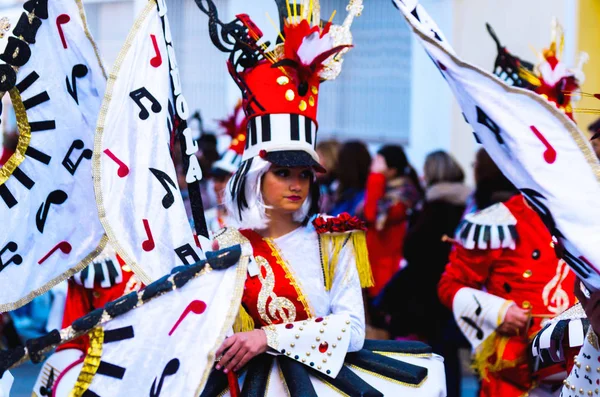 Nerja Spanien Februari 2018 Karneval Gatorna — Stockfoto