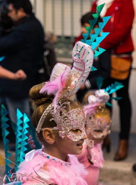 Nerja Spanya Şubat 2018 Karnaval Sokaklarda — Stok fotoğraf