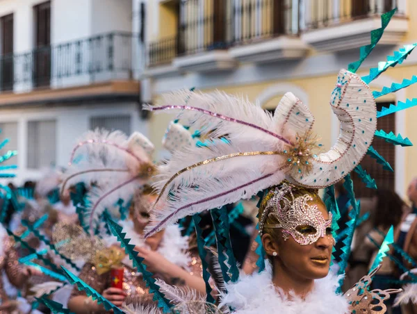 Nerja Spain February 2018 Carnival Streets — Stock Photo, Image