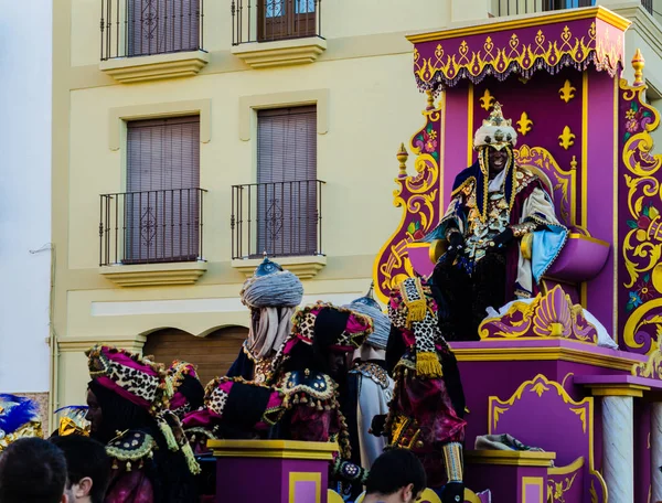 Velez Malaga Espanha Janeiro 2018 Parada Por Ocasião Das Férias — Fotografia de Stock