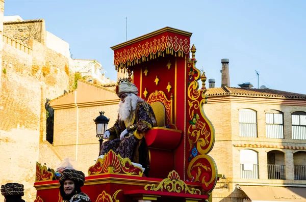 Velez Malaga Spanje Optocht Januari 2018 Ter Gelegenheid Van Feestdag — Stockfoto