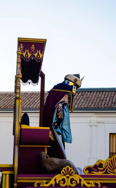 Velez Malaga Spanje Optocht Januari 2018 Ter Gelegenheid Van Feestdag — Stockfoto