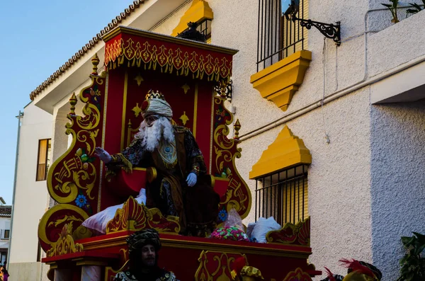 Велес Малага Іспанія Січня 2018 Парад Святом Хрещення Провінції Малага — стокове фото