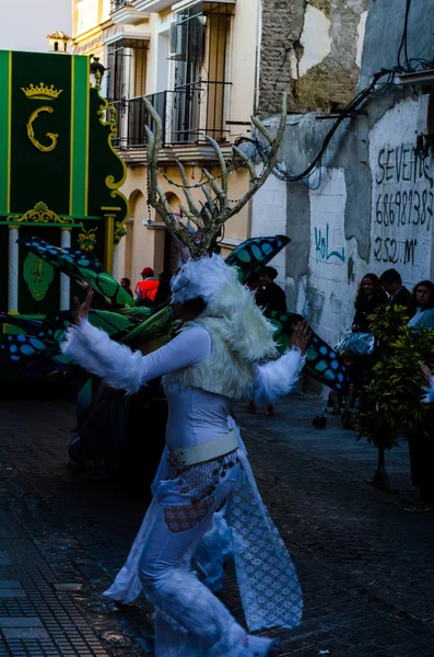 西班牙韦莱兹 马拉加 2018年1月5日马拉加岛的埃皮法尼假日游行 节日期间 — 图库照片