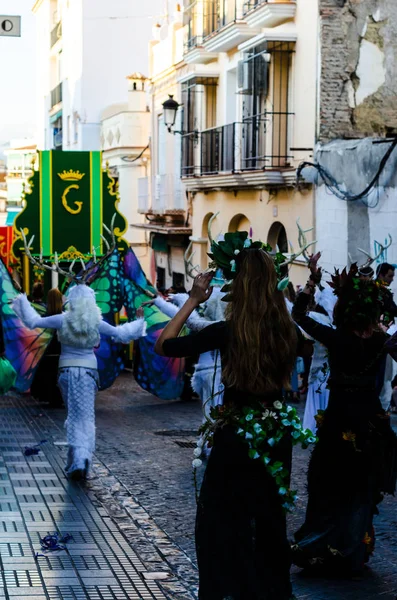 Vélez Málaga Hiszpania Stycznia 2018 Parada Okazji Święta Trzech Króli — Zdjęcie stockowe