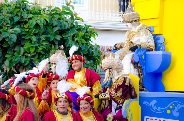 Velez Malaga Spanje Optocht Januari 2018 Ter Gelegenheid Van Feestdag — Stockfoto