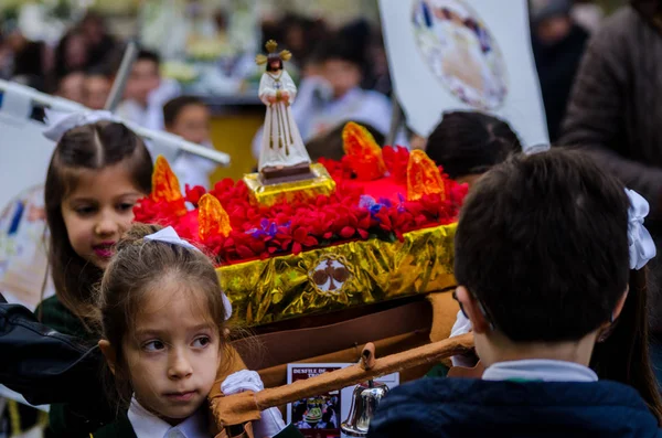 Procession Des Enfants Commençant Semaine Sainte — Photo