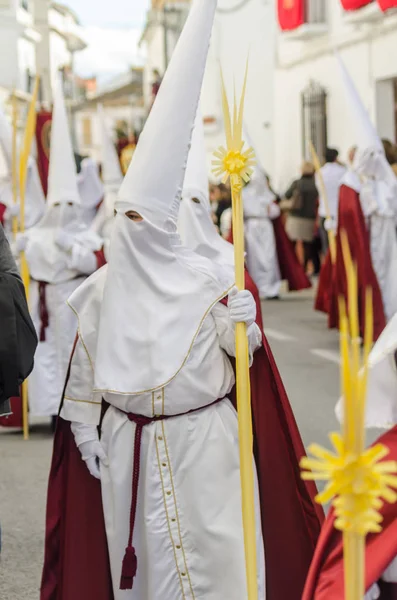 Velez Malaga Španělsko Března 2018 Lidí Účastní Procesí Připojené Svatý — Stock fotografie