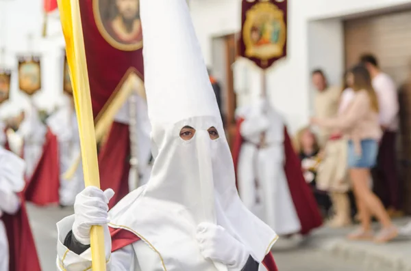 말라가 스페인 2018 스페인 부활절에에서 거룩한 행렬에 사람들 — 스톡 사진