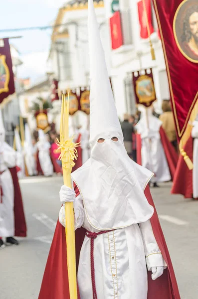 Velez Malaga Španělsko Března 2018 Lidí Účastní Procesí Připojené Svatý — Stock fotografie