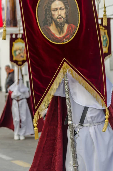 Velez Malaga Spain March 2018 People Participating Procession Connected Holy — Stock Photo, Image