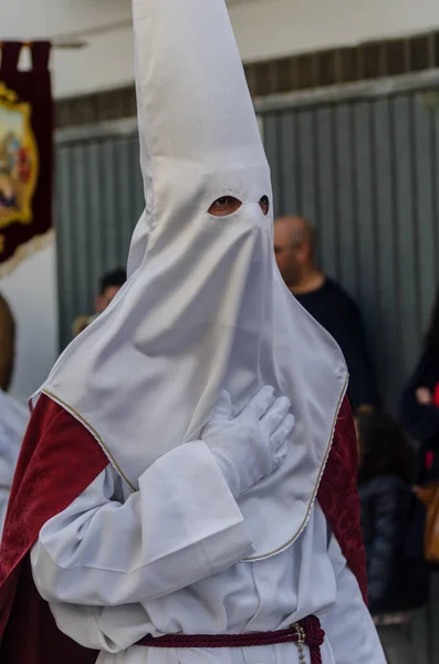 Velez Malaga Espanha Março 2018 Pessoas Que Participam Procissão Conectadas — Fotografia de Stock