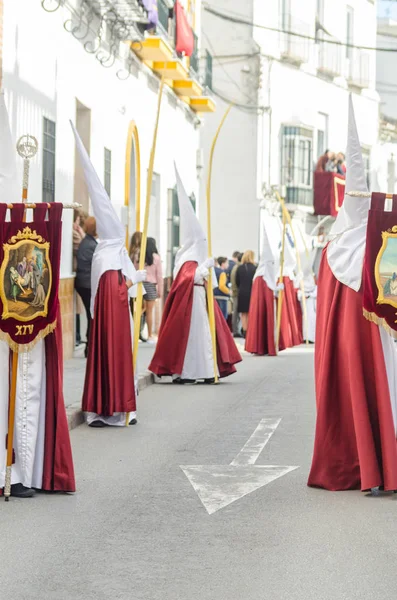 Velez Malaga Španělsko Března 2018 Lidí Účastní Procesí Připojené Svatý — Stock fotografie