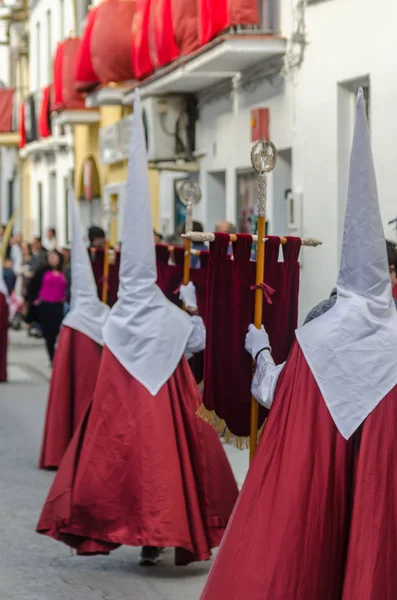 Velez Malaga Španělsko Března 2018 Lidí Účastní Procesí Připojené Svatý — Stock fotografie