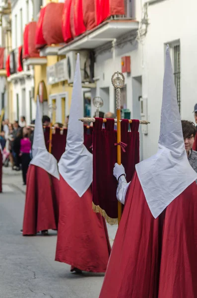 Velez Malaga Spanje Mensen Maart 2018 Deelnemen Aan Processie Een — Stockfoto