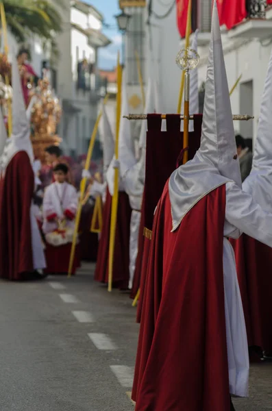 Velez Malaga Španělsko Března 2018 Lidí Účastní Procesí Připojené Svatý — Stock fotografie