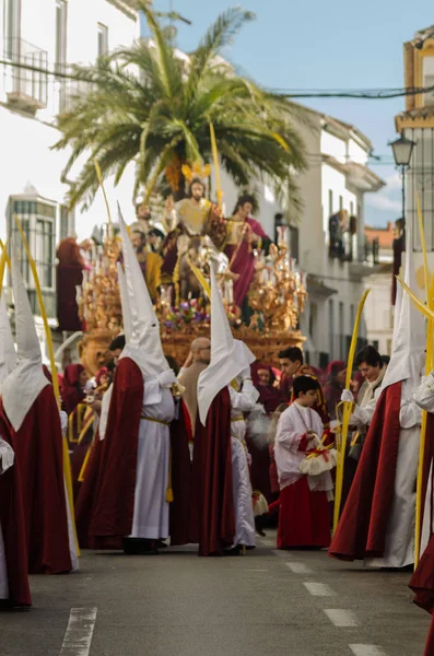 Velez Malaga Spain March 2018 People Participating Procession Connected Holy — Stock Photo, Image