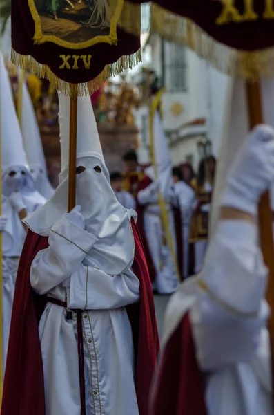 Velez Malaga Spain March 2018 People Participating Procession Holy Week — Stock Photo, Image