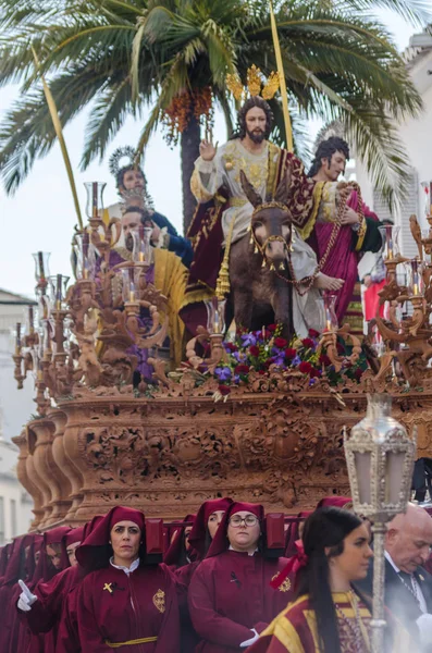 Velez Malaga Espagne Mars 2018 Les Personnes Participant Procession Semaine — Photo