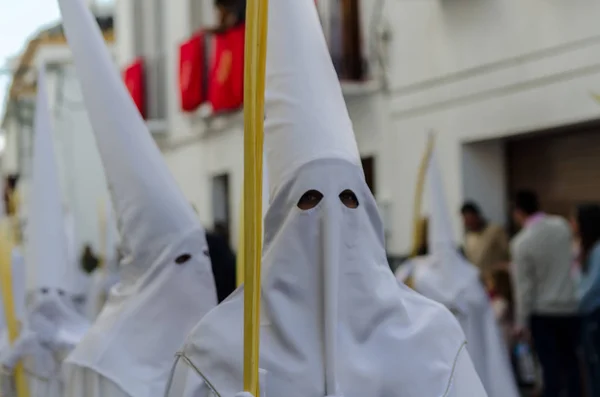 Velez Malaga Španělsko Března 2018 Lidí Účastní Procesí Svatého Týdne — Stock fotografie