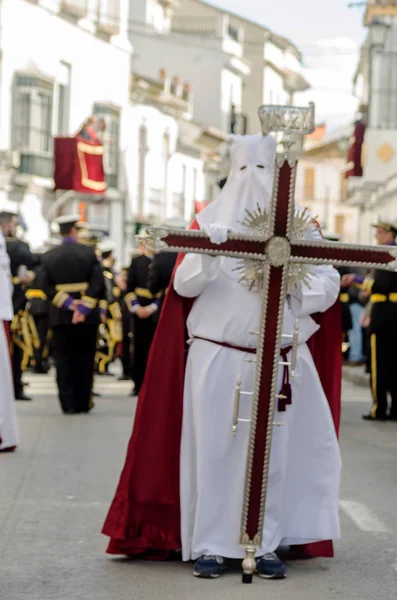 Velez Malaga Španělsko Března 2018 Lidí Účastní Procesí Svatého Týdne — Stock fotografie