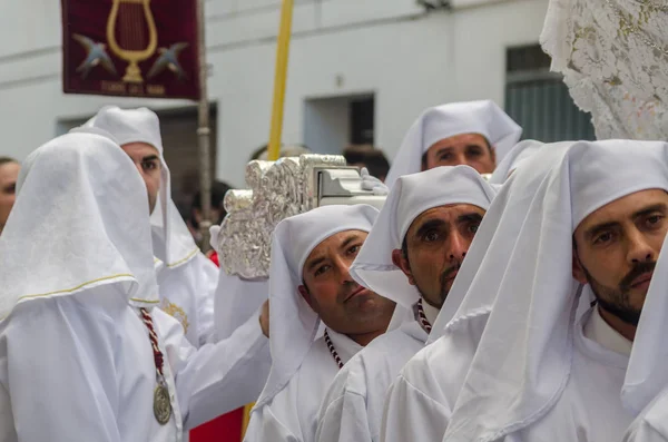 Velez Malaga Spanya Mart 2018 Insanlar Geçit Töreninde Kutsal Hafta — Stok fotoğraf