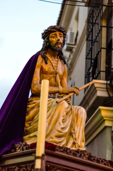 Velez Malaga España Marzo 2018 Personas Que Participan Procesión Semana —  Fotos de Stock