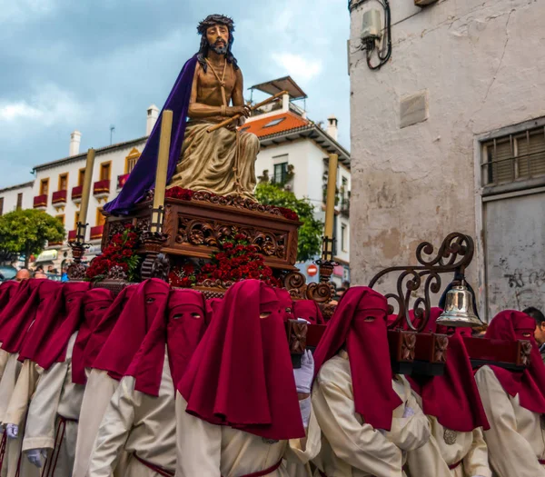 Velez Malaga Espagne Mars 2018 Les Personnes Participant Procession Semaine — Photo