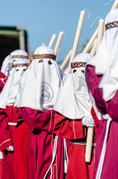 Velez Malaga España Marzo 2018 Personas Que Participan Procesión Semana — Foto de Stock