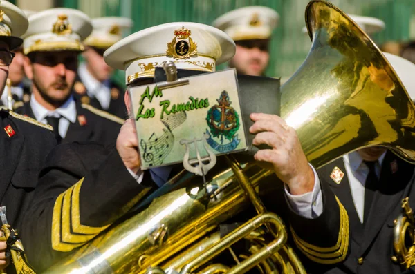 Velez Malaga Spanien März 2018 Teilnehmende Personen Der Prozession Der — Stockfoto