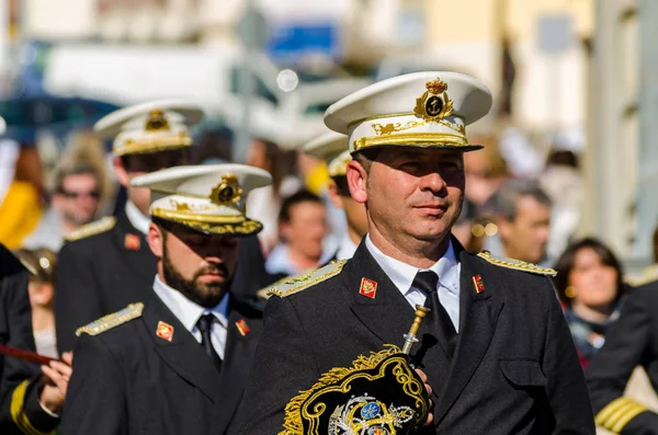 Velez Malaga Spanien März 2018 Teilnehmende Personen Der Prozession Der — Stockfoto