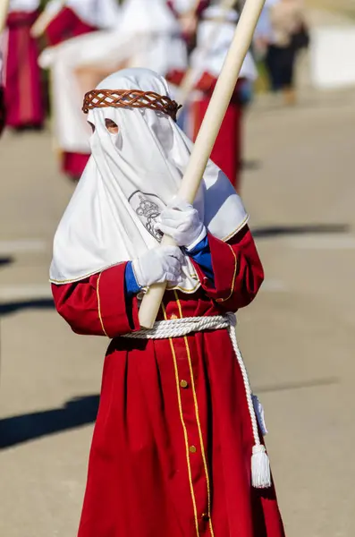 Velez Malaga España Marzo 2018 Personas Que Participan Procesión Semana — Foto de Stock